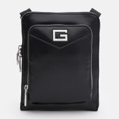 Акція на Сумка планшет через плече чоловіча Guess HMSISS-P5109-BLA Black від Rozetka