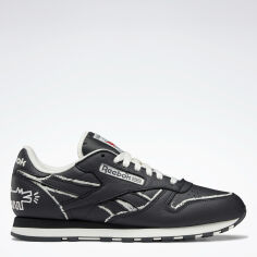 Акція на Підліткові шкіряні кросівки для хлопчика Reebok Classic Leather Kei GZ1456 38.5 Чорні від Rozetka