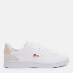 Акція на Жіночі кеди низькі Lacoste Carnaby 748SFA0016-1Y9 37 (T4) 23.8 см Wht/Lt Pnk від Rozetka