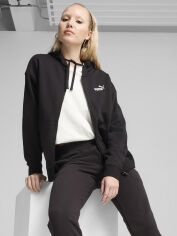 Акція на Толстовка на блискавці з капюшоном жіноча Puma Ess Small No. 1 Logo Comfort Full-Zip Hoodie Tr 68241001 S Black від Rozetka