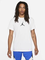 Акція на Футболка довга чоловіча Nike Jordan Jumpman Air Dri-Fit Crew CW5190-102 S Біла від Rozetka