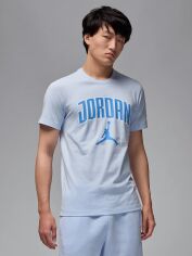 Акція на Футболка бавовняна довга чоловіча Nike JORDAN CITY 88 CREW HQ0009-407 M Світло-блакитна від Rozetka