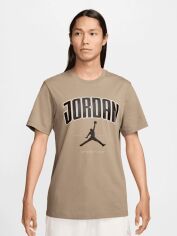 Акція на Футболка бавовняна довга чоловіча Nike JORDAN CITY 88 CREW HQ0009-257 S Бежева від Rozetka