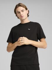 Акція на Футболка бавовняна довга чоловіча Puma Ess Elevated Tee 68472601 S Black від Rozetka