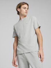 Акція на Футболка бавовняна довга чоловіча Puma Ess Elevated Tee 68472604 S Light Gray Heather від Rozetka