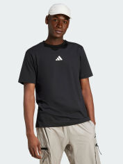 Акція на Футболка бавовняна довга чоловіча Adidas M T Ce Space T JI6791 XL Black з принтом від Rozetka