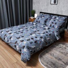 Акція на Комплект постільної білизни Moon&Star King Size 220x240 наволочки 4х50х70 Бязь Gold Люкс Feline Fun (MS-820006303) від Rozetka