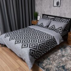 Акція на Комплект постільної білизни Moon&Star King Size 220x240 наволочки 4х70х70 Бязь Gold Люкс Retro Pixels (MS-820006724) від Rozetka
