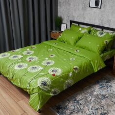 Акція на Комплект постільної білизни Moon&Star King Size 220x240 наволочки 2х50х70 Бязь Gold Люкс Green Harmony (MS-820006371) від Rozetka