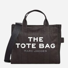 Акція на Сумка крос-боді через плече жіноча тканинна середня Marc Jacobs The Medium Tote Bag BG-MJ-38 Чорний від Rozetka
