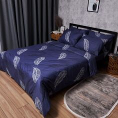Акція на Комплект постільної білизни Moon&Star King Size 220x240 наволочки 2х40х60 Мікросатин Premium Night Feathers (MS-820007945) від Rozetka