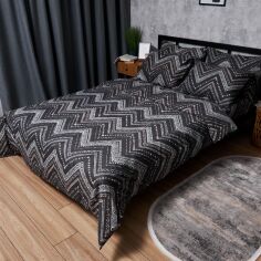 Акція на Комплект постільної білизни Moon&Star King Size 220x240 наволочки 4х70х70 Мікросатин Premium Geometric Grace (MS-820007774) від Rozetka