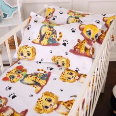 Акція на Простирадло MirSon полуторне 150x220 см Kids Time 20-0034 King Tiger бязь від Rozetka