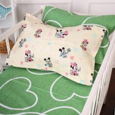 Акція на Простирадло MirSon полуторне 150x220 см Kids Time 20-0043 Green Mikey Mouse бязь від Rozetka