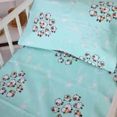 Акція на Простирадло MirSon полуторне 150x220 см Kids Time 20-0030 Lambs бязь від Rozetka