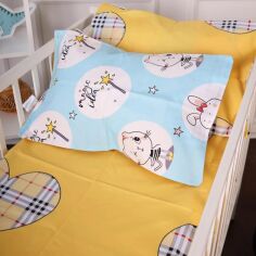 Акція на Простирадло MirSon полуторне 150x220 см Kids Time 20-0044 Cats and bunnies бязь від Rozetka
