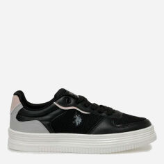 Акція на Жіночі кеди низькі U.S. Polo Assn 3I Suze 3Fx 101341096 38 24 см Чорні\Сірі від Rozetka