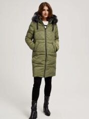 Акція на Куртка зимова довга жіноча Moodo Z-KU-4214 XXL Оливкова від Rozetka