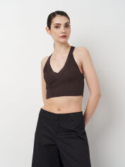 Акція на Футболка жіноча Zara 8534/753 S Коричнева від Rozetka