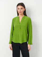 Акція на Блузка жіноча Massimo Dutti 5178623503p09 XS Зелена від Rozetka