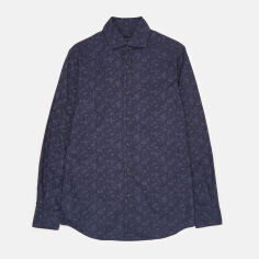 Акція на Сорочка бавовняна чоловіча Massimo Dutti 147349401p09 S Темно-синя від Rozetka