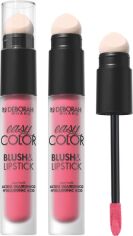 Акція на Рідка помада для губ та рум'яна Deborah Easy Color Blush&Lipstick 2 в 1 03 Rebel Pink 4 мл від Rozetka