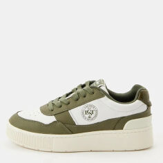 Акція на Жіночі кросівки Lacoste 748SFA0007-2H4 39.5 (T6) 25.4 см Білі із зеленим від Rozetka