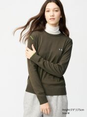 Акція на Джемпер жіночий Uniqlo 852411580 S Зелений від Rozetka