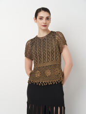 Акція на Футболка жіноча Zara 2138/303 M Золота від Rozetka
