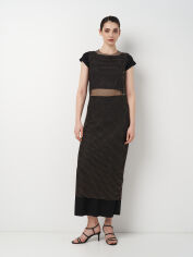 Акція на Футболка жіноча Zara 6536/673 S/M Чорна від Rozetka
