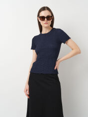 Акція на Футболка жіноча Zara 1165/270 S Темно-синя від Rozetka