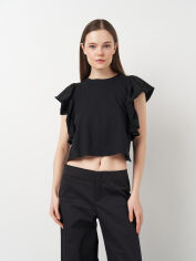 Акція на Футболка жіноча Zara 1044/640 S Чорна від Rozetka