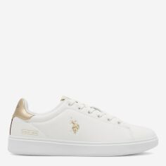 Акція на Жіночі кеди низькі U.S. Polo Assn MARLYN001 39 25 см Білі з золотистим від Rozetka