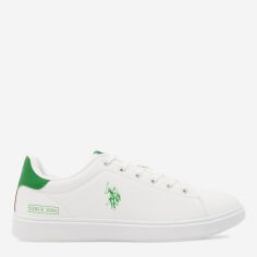 Акція на Чоловічі кеди низькі U.S. Polo Assn BYRON001 41 27 см Білі з зеленим від Rozetka