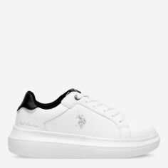 Акція на Жіночі кеди низькі U.S. Polo Assn CHELIS001A 39 25 см Білі з чорним від Rozetka
