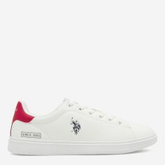 Акція на Чоловічі кеди низькі U.S. Polo Assn BYRON001 44 28.8 см Білі з червоним від Rozetka