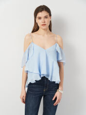 Акція на Футболка жіноча Zara 1971/954 XS Блакитна від Rozetka