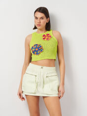 Акція на Футболка жіноча Zara 1957/850 XS Зелена від Rozetka