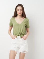 Акція на Футболка жіноча Zara 9628/015 M Зелена від Rozetka