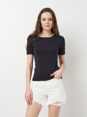 Акція на Футболка жіноча Zara 8583/280 S Чорна від Rozetka