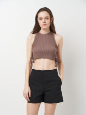 Акція на Футболка жіноча Zara 8588/277 L Коричнева від Rozetka