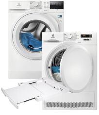 Акція на Пральна машина повногабаритна Electrolux 600 SensiCare EW6F2281U + Сушильний автомат Electrolux EW6D171YU + З'єднувальна планка з висувною полицею Electrolux E1WYHSK2 (комплект) від Rozetka