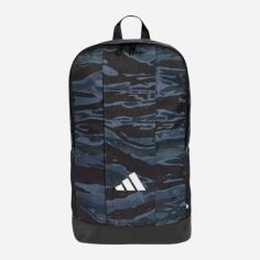 Акція на Рюкзак спортивний 18.5 л вміщує формат А4 Adidas Lin Camo Bpk IM7862 Grefiv/Gresix/White від Rozetka