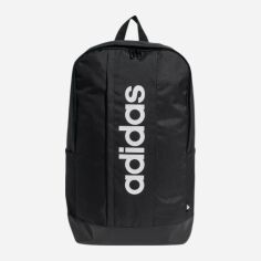 Акція на Рюкзак спортивний 18.5 л вміщує формат А4 Adidas Linear Backpack JD9556 Black/Black/White від Rozetka