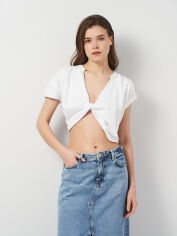 Акція на Футболка жіноча Zara 2643/712 L Біла від Rozetka