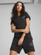 Акція на Футболка бавовняна жіноча Puma Ess Script Tee 68498201 M Black від Rozetka