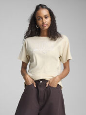Акція на Футболка бавовняна жіноча Puma Class Relaxed Tee 68503187 XS Alpine Snow від Rozetka