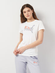 Акція на Футболка бавовняна жіноча Puma Ess Logo Lab Tee 68499102 XL White від Rozetka