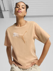 Акція на Футболка бавовняна жіноча Puma Her Graphic Relaxed Tee 68505463 S Warm Beige від Rozetka