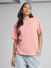 Акція на Футболка бавовняна жіноча Puma Ess Relaxed Tee 68497118 XS Pink Fruit від Rozetka